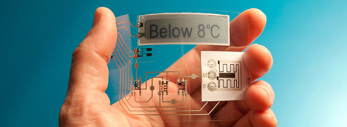 Figure 2 - ThinFilm’s electronic temperature label warns if the ambient temperature goes above a certain level. Target price for this tag is 30 to 50 cents